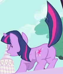 Size: 888x1049 | Tagged: safe, screencap, twilight sparkle, pony, unicorn, g4, lesson zero, season 2, butt, cropped, female, mare, plot, solo, twibutt, unicorn twilight