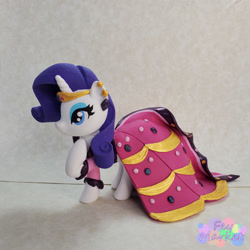 Size: 1000x1000 | Tagged: safe, artist:sanadaookmai, rarity, pony, g4, clothes, craft, dress, gala dress, irl, photo, sculpture, solo