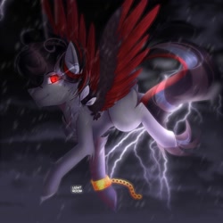 Size: 2000x2000 | Tagged: safe, artist:aakariu, oc, pegasus, pony, high res, lightning, request, requested art, solo