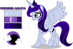 Size: 1269x860 | Tagged: safe, artist:star-gaze-pony, oc, oc only, oc:amaya, alicorn, pony, female, mare, offspring, parent:king sombra, parent:princess luna, parents:lumbra, reference sheet, simple background, solo, transparent background