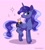 Size: 1843x2048 | Tagged: safe, artist:skysorbett, princess luna, alicorn, pony, g4, backwards cutie mark, cheek fluff, chest fluff, colored hooves, cute, drink, drinking, ear fluff, female, heart eyes, lunabetes, mare, pink background, profile, simple background, solo, sparkles, straw, unshorn fetlocks, wingding eyes