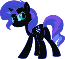 Size: 219x200 | Tagged: safe, artist:confrank01, edit, vector edit, nightmare moon, sunset shimmer, pony, unicorn, ponyar fusion, g4, butt, female, fusion, mare, palette swap, plot, rear view, recolor, simple background, solo, sunset moon, transparent background, vector