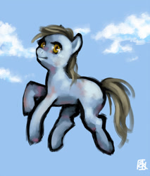 Size: 769x901 | Tagged: safe, artist:voyager, oc, oc only, earth pony, pony, cloud, earth pony oc, signature, solo
