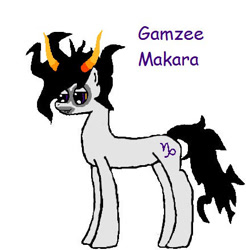 Size: 432x439 | Tagged: safe, artist:glassycolors, pony, female, gamzee makara, homestuck, mare, simple background, solo, white background