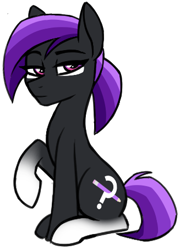 Size: 327x454 | Tagged: safe, artist:blackonyxtheone, oc, oc:black onyx, earth pony, pony, purple eyes, simple background, transparent background
