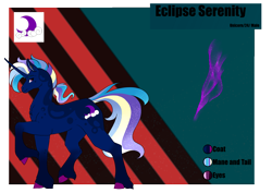 Size: 4961x3508 | Tagged: safe, artist:oneiria-fylakas, oc, oc only, oc:eclipse serenity, pony, unicorn, male, reference sheet, solo, stallion