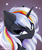 Size: 4000x4802 | Tagged: safe, artist:xsatanielx, oc, oc only, oc:velvet remedy, pony, unicorn, fallout equestria, absurd resolution, bust, chest fluff, ear fluff, female, gradient background, horn, looking at you, mare, portrait, signature, smiling, smiling at you, solo