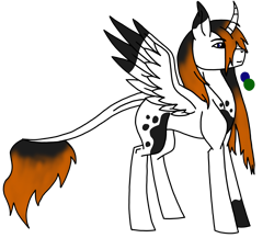 Size: 3387x2946 | Tagged: safe, artist:agdapl, oc, oc only, alicorn, pony, alicorn oc, curved horn, high res, horn, leonine tail, simple background, transparent background, wings