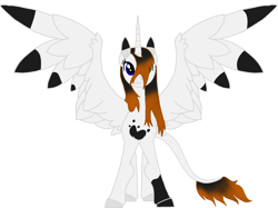 Size: 1280x959 | Tagged: safe, artist:agdapl, oc, oc only, alicorn, pony, alicorn oc, base used, female, fit, horn, large wings, leonine tail, mare, muscles, simple background, slender, solo, spread wings, thin, transparent background, wings