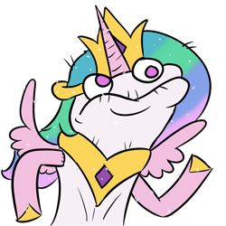 Size: 800x800 | Tagged: safe, artist:dadjoke-ness, princess celestia, alicorn, pony, g4, ethereal mane, female, horn, mare, simple background, sock puppet, starry mane, transparent background, wings
