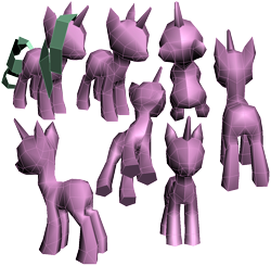 Size: 1198x1176 | Tagged: safe, artist:tigr3ss, oc, oc only, 3d, low poly