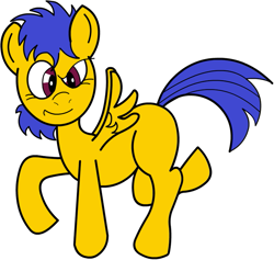 Size: 685x650 | Tagged: safe, artist:rdk, oc, oc only, oc:quickfire, pegasus, pony, blank flank, digital art, solo