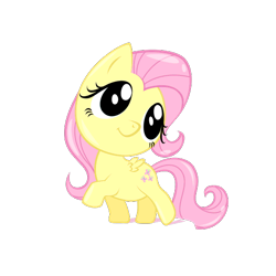 Size: 512x512 | Tagged: safe, fluttershy, pegasus, pony, g4, female, mare, pocket ponies, simple background, solo, transparent background, video game