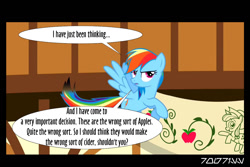 Size: 1288x858 | Tagged: safe, edit, edited screencap, editor:teren rogriss, screencap, rainbow dash, pegasus, pony, g4, my little pony: friendship is magic, season 2, the last roundup, quote, winnie the pooh