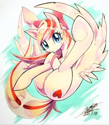 Size: 1788x2048 | Tagged: safe, artist:025aki, angel wings, pegasus, pony, g4, butt, female, mare, plot, pose, solo