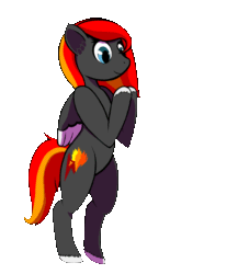Size: 1200x1381 | Tagged: safe, artist:darka01, oc, oc only, oc:flame runner, pegasus, pony, animated, bipedal, commission, dancing, gif, simple background, solo, transparent background, ych animation, ych result
