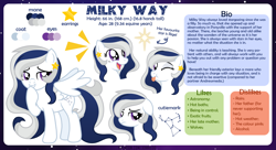 Size: 1200x655 | Tagged: safe, artist:jennieoo, oc, oc only, oc:milky way (sodadrinker11), pegasus, pony, amused, giggling, irritated, laughing, reference, reference sheet, sad, show accurate, simple background, solo, tongue out, vector