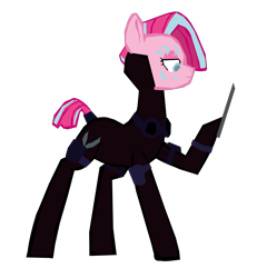 Size: 1280x1387 | Tagged: safe, artist:benpictures1, artist:chedx, edit, pinkie pie, earth pony, pony, comic:the storm kingdom, g4, my little pony: the movie, bad end, command 6, commander pinkie diana pie, crystal of light, inkscape, pinkamena diane pie, solo, vector