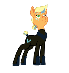 Size: 1280x1351 | Tagged: safe, artist:benpictures1, artist:chedx, edit, applejack, pony, comic:the storm kingdom, g4, my little pony: the movie, bad end, command 6, commander applejack, crystal of light, inkscape, vector