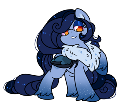 Size: 1164x1008 | Tagged: safe, artist:paperbagpony, oc, oc:tundra, pegasus, pony, long hair, long mane, long tail, makeup, pegasus oc, raised hoof, simple background, transparent background