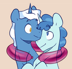 Size: 3140x3008 | Tagged: safe, artist:chub-wub, party favor, pokey pierce, pony, unicorn, g4, balloon, gay, high res, looking at each other, male, nuzzling, one eye closed, ship:pokeyfavor, shipping, stallion, wink