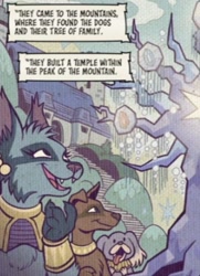 Size: 743x1024 | Tagged: safe, artist:andypriceart, idw, tree of harmony, diamond dog, g4, spoiler:comic, spoiler:comic100, caninia, elements of harmony, temple, unnamed character, unnamed diamond dog