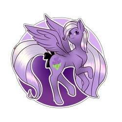 Size: 2160x2160 | Tagged: safe, artist:darmetyt, oc, oc only, oc:yoko, pegasus, pony, bow, high res, long hair, solo, tail bow