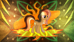 Size: 3840x2160 | Tagged: safe, artist:laszlvfx, edit, oc, oc only, oc:autumn sunrise, earth pony, pony, female, high res, mare, solo, wallpaper, wallpaper edit