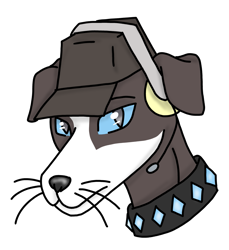 Size: 1535x1674 | Tagged: safe, artist:agdapl, diamond dog, choker, crossover, headset, male, scout (tf2), simple background, species swap, spiked choker, team fortress 2, transparent background