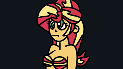 Size: 1067x598 | Tagged: safe, artist:jadeharmony, sunset shimmer, mermaid, fanfic:sunset shimmer discovers her feet, equestria girls, g4, crossover, fanfic art, female, mermaidized, sad, solo, species swap, the little mermaid