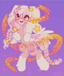 Size: 1664x1950 | Tagged: safe, artist:astralblues, oc, oc only, pegasus, pony, bunny ears, solo, stars