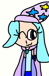 Size: 664x1038 | Tagged: safe, artist:sugarbugjewelpet, trixie, human, g4, 1000 hours in ms paint, cape, clothes, female, hat, humanized, solo, trixie's cape, trixie's hat