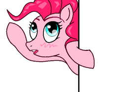 Size: 480x360 | Tagged: safe, artist:littleiceage, pinkie pie, pony, g4, blushing, ms paint, simple background