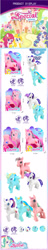 Size: 750x3911 | Tagged: artist needed, safe, pinkie pie, oc, alicorn, pegasus, pony, unicorn, g4, baby, baby pony, bootleg, colored horn, cute, female, horn, mare, photo, simple background, special horse, special party, special unicorn, toy, white background