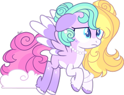 Size: 3503x2695 | Tagged: safe, artist:kurosawakuro, oc, oc only, alicorn, pony, base used, female, high res, magical lesbian spawn, multiple parents, offspring, parent:fleur-de-lis, parent:princess cadance, parent:rarity, parent:starlight glimmer, simple background, solo, teenager, transparent background, unshorn fetlocks