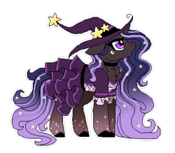 Size: 400x350 | Tagged: safe, artist:inspiredpixels, oc, oc only, pony, unicorn, choker, colored hooves, hat, simple background, solo, transparent background, witch hat