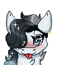 Size: 115x130 | Tagged: safe, artist:inspiredpixels, oc, oc only, pony, animated, bust, colored hooves, ear piercing, earring, gif, jewelry, piercing, pixel art, solo, tongue out