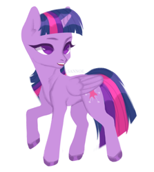 Size: 2020x2260 | Tagged: safe, artist:sannoe, twilight sparkle, alicorn, pony, g4, high res, simple background, solo, twilight sparkle (alicorn), white background