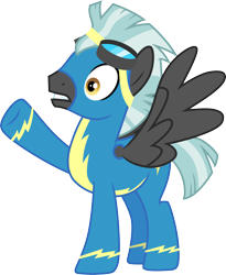 Size: 3000x3666 | Tagged: safe, artist:cloudy glow, thunderlane, pegasus, pony, g4, marks and recreation, clothes, high res, male, simple background, solo, spread wings, stallion, transparent background, uniform, vector, wings, wonderbolts uniform