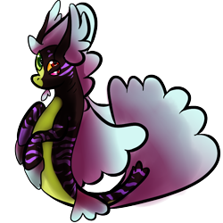 Size: 1000x1000 | Tagged: safe, artist:coffiwi, oc, oc only, seapony (g4), dorsal fin, fin wings, fins, fish tail, flowing tail, looking at you, red eyes, simple background, solo, tail, transparent background, wings