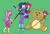 Size: 2164x1461 | Tagged: safe, artist:bugssonicx, apple bloom, rarity, scootaloo, sweetie belle, human, equestria girls, g4, alternate clothes, ambush, apple bloom's bow, bo staff, bow, brightly colored ninjas, chokehold, cutie mark crusaders, female, fight, hair bow, kunoichi, lasso, martial arts, mask, ninja, one eye closed, rear naked choke, rope, sandals, siblings, sisters, sleeper hold, teddy bear, weapon