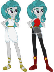 Size: 1920x2550 | Tagged: safe, artist:lhenao, idw, swift foot, human, equestria girls, g4, bare shoulders, clothes, equestria girls-ified, female, simple background, sleeveless, solo, transparent background