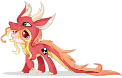 Size: 4337x2797 | Tagged: safe, artist:darkjillmlp123, pony, dragon costume, female, simple background, solo, transparent background