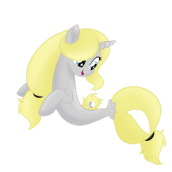 Size: 1280x1280 | Tagged: safe, artist:katelynleeann42, oc, oc only, pony, seapony (g4), unicorn, base used, dorsal fin, female, fish tail, flowing mane, gray eyes, horn, open mouth, seaponified, simple background, smiling, solo, species swap, tail, transparent background, yellow mane