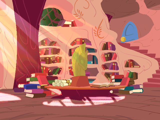 Mlp Library #2659650 - safe, fighting is magic, background, golden oaks library ...