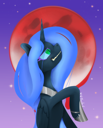 Size: 3080x3808 | Tagged: safe, artist:wild-thunder06, nightmare moon, alicorn, pony, g4, female, high res, long hair, long mane, solo