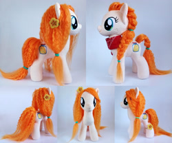 Size: 2700x2249 | Tagged: safe, artist:larsen toys, pear butter, earth pony, pony, g4, braid, freckles, high res, irl, multiple views, photo, plushie, solo