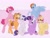 Size: 2048x1566 | Tagged: safe, artist:villjulie, applejack, fluttershy, pinkie pie, rainbow dash, rarity, twilight sparkle, alicorn, earth pony, pegasus, pony, unicorn, g4, bag, mane six, saddle bag, twilight sparkle (alicorn)