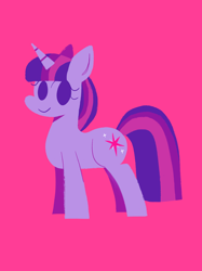 Size: 2048x2732 | Tagged: safe, artist:cyberspit, twilight sparkle, pony, unicorn, g4, cute, eyelashes, female, high res, mare, pink background, simple background, smiling, solo, twiabetes