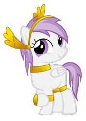 Size: 1240x1740 | Tagged: safe, artist:strategypony, oc, oc only, oc:athena (shawn keller), pegasus, pony, guardians of pondonia, bracer, cute, female, filly, foal, solo, younger